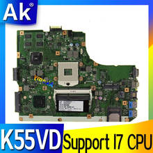 Placa base de ordenador portátil AK K55VD para For Asus K55VD K55A A55VD F55VD K55V K55, placa base original de prueba compatible con CPU I7 2024 - compra barato