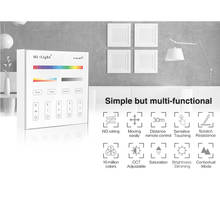 Miboxer b4 4 com controle remoto, painel inteligente com 4 zona rgbw rgb rgbw + cct com luzes led sem fio, faixa de lâmpada com 2.4ghz 2024 - compre barato