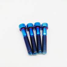 4pcs Burning blue M6x35mm Titanium Bolt M6x35mm Allen Key Hex DIN912 Screw Bicycle Bike Motorcycle Motor Fastener 2024 - buy cheap