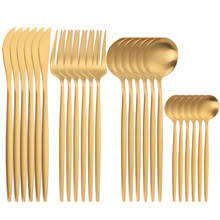 SPKLIFEY Gold Cutlery 24 Pcs Golden Cutlery Set Stainless Steel Dinnerware Set Spoon Set Tableware Forks Knives Spoons New 2024 - купить недорого
