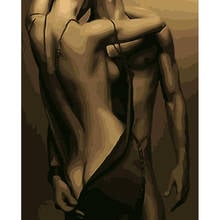 Sexy couple. Figure DIY Digital Painting By Numbers Modern Wall Art Oil Painting Christmas Holiday Gift Home Decor Big Size 2024 - buy cheap