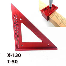 Regla de Línea para carpintería, medidor de trazado de agujeros, herramienta de medición cruzada, cuadrados de precisión, regla triangular, T50 2024 - compra barato