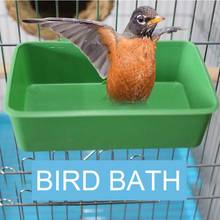 Ванна с попугаем, маленькая клетка для хомяка, кролика, миска для питьевой воды, птица, ванна, душевая коробка, игрушки для птиц, аксессуары #2 # z 2024 - купить недорого