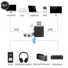 Adaptador receptor e transmissor usb bluetooth 5.0, 3 em 1, dongle edr de 3.5mm para tv, pc, fones de ouvido, casa, estéreo, kit hifi de áudio 2024 - compre barato