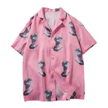 LACIBLE Turn-down Collar Full Print Hawaii Shirts Men Fashion Casual Short Sleeve Summer Streetwear Harajuku Man Tees Clothing 2024 - buy cheap