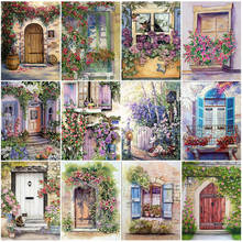 EverShine Diamond Painting Garden Cross Stitch Kit Diamond Embroidery Landscape Door Picture Mosaic Rhinestones Home Decor 2024 - buy cheap