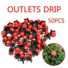 50pcs/set Micro Flow Dripper Adjustable 8 Holes Scattering Spray Red Nozzle Garden Drip Irrigation Watering Sprinklers Fittings 2024 - buy cheap