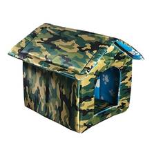 Dog Cat Beds Nest House For Dog Sofa Warming Dogs House Outdoor Pet House Leopard Print Waterproof Stray Cat Shelter 2024 - buy cheap