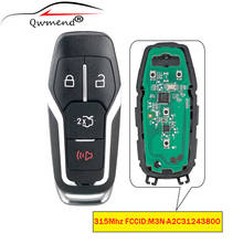QWMEND 4Buttons Smart Remote Prox Key Keyless Fob 315Mhz Transmitter ID49 Chip For Ford Mustang 2015 2016 M3N-A2C31243800 2024 - buy cheap