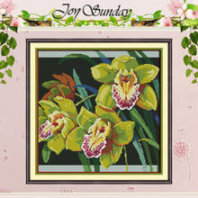 Orchids flower Patterns Counted Cross Stitch 11CT 14CT Cross Stitch Set Wholesale DIY Cross-stitch Kit Embroidery Needlework 2024 - buy cheap