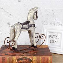 Modern Europe Style Trojan Horse Statue Wedding Decor Wood Horse Retro Home Decoration Accessories Rocking Horse Ornament Gifts 2024 - buy cheap