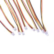 10 pçs/lote mini micro sh 1.0mm 3 pinos jst conector duplo plug fios cabos 100mm 2024 - compre barato