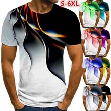Мужская футболка с 3D принтом, индивидуальная футболка с молнией, Повседневная футболка с коротким рукавом, новинка 2021, летняя модная футболка 2024 - купить недорого