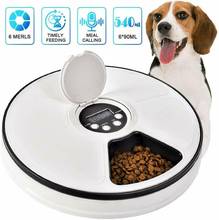 Automatic Pet Feeder Timing Feeder 6 Grids Food Compartments Dog Cat Rabbit Small Pet Electric Dry Wet Food Dispenser 24h Timer 2024 - buy cheap