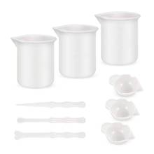 9Pcs/Set Reusable Mixing Nonstick Measuring Cups Silicone Stir Stick Liquid Epoxy Resin Jewelry Making DIY Tool 2024 - buy cheap
