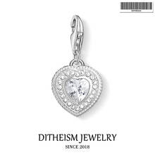 Colgante de corazón de circonia cúbica blanca para mujer y niña, joyería de moda 2020, regalo romántico de plata esterlina 925 2024 - compra barato