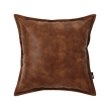 Modern Simple High Grade Pure Color Imitation Leather 45x45cm Living Room Sofa Bedside Chair Pillow Waist Back Cushion 2024 - buy cheap