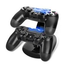 ALLOYSEED USB Dual Gamepad Charging Docking Station For Sony PS 4 PS4/PS4 Pro/PS4 Slim Controller Charger Holder Stand 2024 - buy cheap