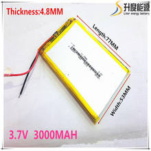 Size 485377 3.7V 3000 mah Lithium polymer Battery With Protection Board For GPS Tablet PC Digital Products Free Shipping 2024 - buy cheap