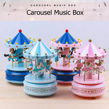 Merry-go-round music boxes carousel music box baking cake decoration baby room decoration Unisex Gifts Wooden Christmas Horse 2024 - buy cheap