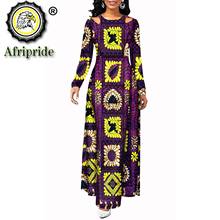 Women`s Maxi Dress African Ankara Print Formal Dress High Wasit Straight Dress Dashiki Outfits Pure Cotton Ladies Dress S2025032 2024 - buy cheap