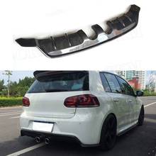 Carbon Fiber Rear Bumper Lip Diffuser For VW Golf 6 VI MK6 R20 2010-2013 FRP E Style Fins Shark Style Diffuser Spoiler 2024 - buy cheap