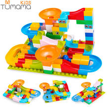 Tumama 52-208Pcs Marble Race Run Maze Balls Track Building Blocks Funnel Slide Big Building Brick Compatible Block 2024 - buy cheap