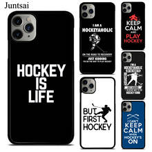 Juntsai любовь Хоккей цитаты чехол для телефона Fundas для iPhone 11 Pro Max 7 7Plus 6S 5S SE 8 8Plus X XS Max XR 2024 - купить недорого