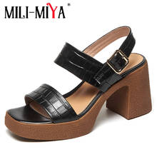 MILI-MIYA Fashion Female Summer Casual Comfortable Roman Sandals Classic Open Toe Buckle Strap Platform High Heel Shoes Big Size 2024 - buy cheap