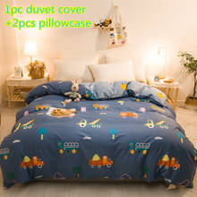 Spring Cotton Duvet Cover Sets Boy Car Quilt Cover Blue Twin Full Single King Bedding Fashion Cartoon Children Comforter Cover 2024 - buy cheap