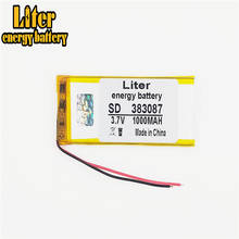 3.7V 1000mAh 383087 Lithium Polymer Li-Po li ion Rechargeable Battery cells For Mp3 MP4 MP5 GPS 2024 - buy cheap