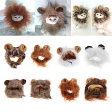 New Pet Hat Costume Cosplay Cat Lions Mane Wig Cute Dog Cap Hat Xmas Dress with Ears Cat Dog Rabbit Head Ornament C42 2024 - buy cheap