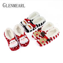 Santa Claus Women Slippers Animal Winter Warm Soft Indoor Slippers Home Shoes Flat Non-Slip unicorn Slippers Chirstmas Gift3-35 2024 - buy cheap