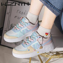 2021 Fashion Hot Sale Women's Casual Tennis Shoes for Spring and Autumn Mesh White Blue Outdoor Walking Comfortable Sneakers 2024 - buy cheap