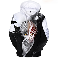 Funny BLEACH Hooded Sweatshirt Warm Cotton Male Streetwear Men Clothing Japanese Anime Hoodies 2024 - buy cheap
