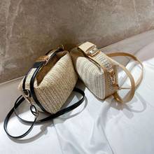 Summer straw woven bag female 2020 new trend fashion slung casual leisure bag straw versatile shoulder bag 2024 - buy cheap