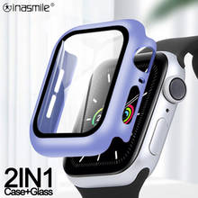 2IN1 Glass case For Apple Watch 6 5 4 3 SE 44mm 40mm iWatch Case 42mm 38mm bumper Screen Protector cover for iwatch Accessories 2024 - buy cheap
