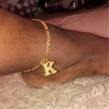 Dainty Initials Anklet Bracelet Gold Color Letter Alphabet Feet Chain Leg Ankle A-Z Women Jewelry Best Friends Gifts 2024 - buy cheap