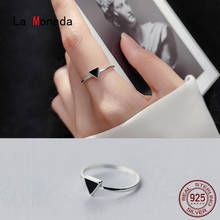 La Monada-anillo triangular de 49-58mm para mujer, anillos minimalistas de Plata de Ley 925, joyería fina de plata 925, mujer abierta 2024 - compra barato