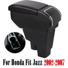 Apoio de braço para honda fit jazz 2002-2007 hatchback apoio de braço central caixa de conteúdo da loja com suporte de copo cinzeiro carregamento usb carro modif 2024 - compre barato