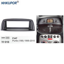 Carro estéreo traço quadro kit rádio cd player instalar montagem guarnição para fiat punto (188) 1999-2010 fascia 1 din centro console titular 2024 - compre barato