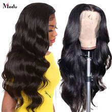 Meetu Body Wave 13x4, парик на сетке спереди, перуанские прозрачные волнистые волосы на сетке спереди, парики из человеческих волос для женщин 4x4, парик на сетке 2024 - купить недорого