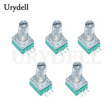 5pcs RV097NS 10K 20K 50K 100K with a Switch Audio 3pin Shaft 15mm Amplifier Sealing Potentiometer 2024 - buy cheap