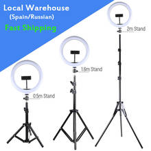 Photography LED Selfie Ring Light 10inch Dimmable Camera Phone 26CM Ring Lamp With Stand Tripod For Makeup Video Live Studio 2024 - buy cheap