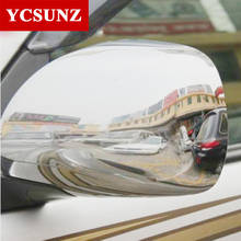 Cubierta de espejo lateral para coche, accesorios de ABS cromado, para Toyota Land Cruiser Prado Fj120 2013-2018 2024 - compra barato