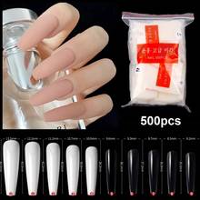 500pcs XXL Extra Long Coffin False Nail Tips Full Cover Tapered Nails Fake Tip Press On Salon Tools Manicure Nail Art Supplies 2024 - buy cheap