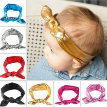 Cinta para el pelo Lisa para niña y niño, turbante con lazo, accesorios para la cabeza de bebé, lazo, conejo, regalo para la oreja 2024 - compra barato