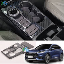 For Ford Kuga Escape 2020 2021 Carbon Fiber Gear Shift Box Cover Trim Molding Decoration Frame Interior Accessories Car Styling 2024 - buy cheap