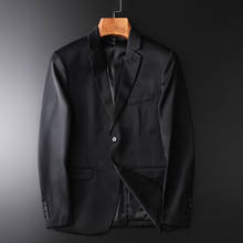 New Wool Black Male Blazer Luxury Single Breasted Business And Casual Prom Blazers Men Plus Size 4xl Slim Fit Blazer Men 2024 - купить недорого