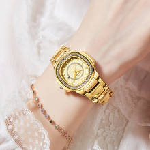 Wwoor-novo relógio quadrado feminino de marca famosa, casual, luxo, quartzo, relógio de pulso, à prova d'água, 2021 2024 - compre barato